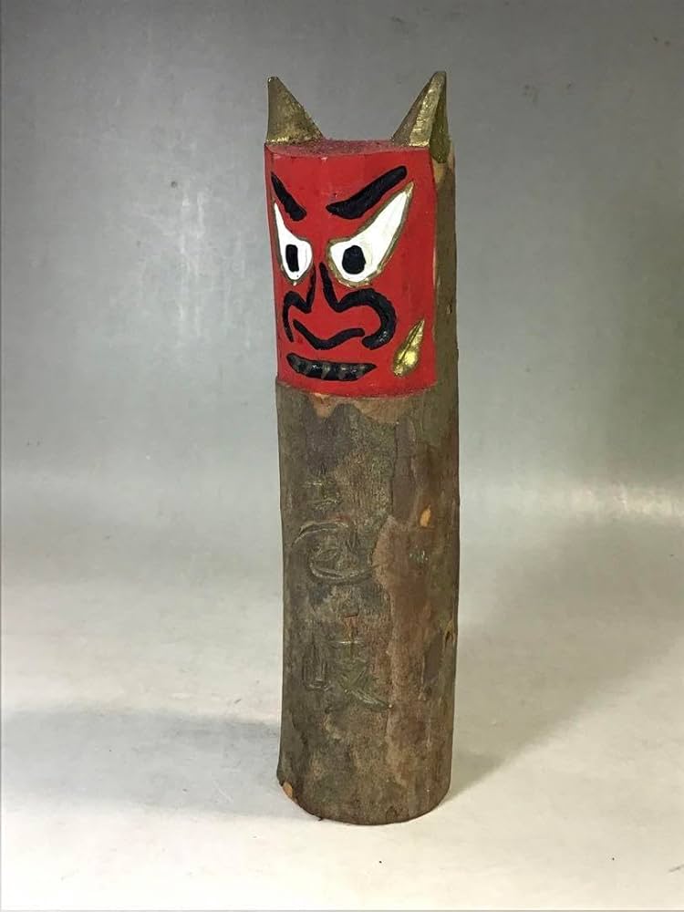 Amazon | 玩具 壱岐の鬼神 木彫り 人形 妖怪 郷土玩具 一刀彫